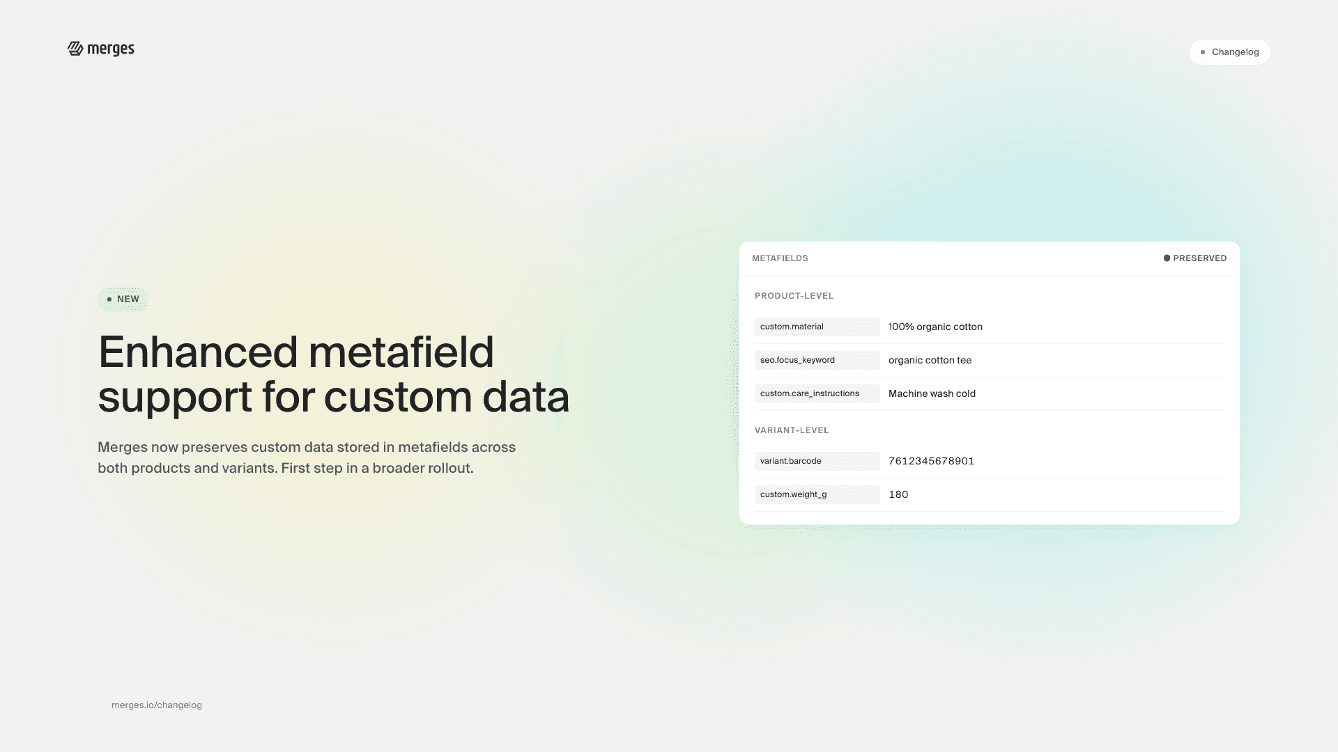 Enhanced metafield support: expanding custom data capabilities
